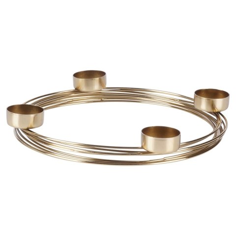 Świecznik metalowy złoty na 4 świeczki 28x3.5cm HOME STYLING COLLECTION 569782
