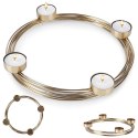 Świecznik metalowy złoty na 4 świeczki 28x3.5cm HOME STYLING COLLECTION 569782