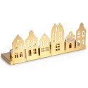 Świecznik metalowy złoty na 4 świeczki 30x8x11cm VILDE 569791