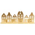 Świecznik metalowy złoty na 4 świeczki 30x8x11cm VILDE 569791
