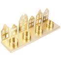Świecznik metalowy złoty na 4 świeczki 30x8x11cm VILDE 569791