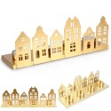 Świecznik metalowy złoty na 4 świeczki 30x8x11cm VILDE 569791