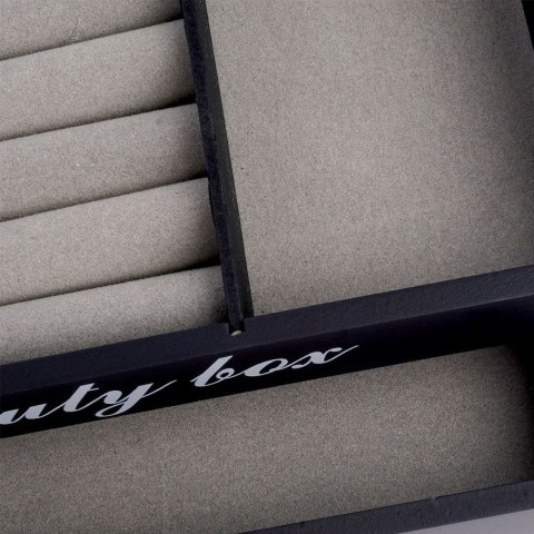 Szkatułka na biżuterię czarna z 3 szufladkami HOME STYLING COLLECTION 569716