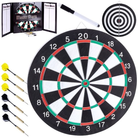 Tarcza do gry w darta drewniana dwustronna 42cm MASTER DARTS 489271