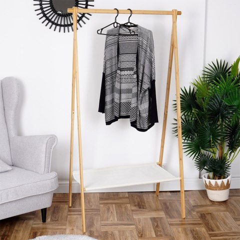 Wieszak stojący na ubrania bambusowy 155cm TRENDS4YOU 569902