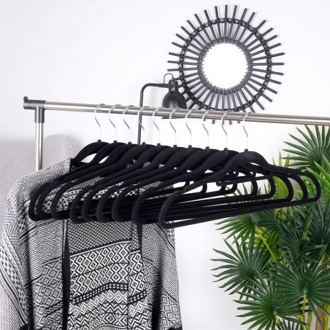 Wieszaki na ubrania czarne obrotowe 10 sztuk STORAGE SOLUTIONS 569717