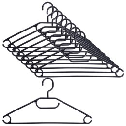 Wieszaki na ubrania czarne obrotowe 10 sztuk STORAGE SOLUTIONS 569886