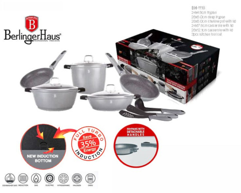 GARNKI BERLINGER HAUS GRANIT DIAMOND GRAY 11 ELE BH-1118 GARNKI BERLINGER HAUS GRANIT DIAMOND GRAY 11 ELE BH-1118