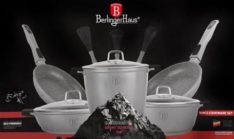 GARNKI BERLINGER HAUS GRANIT DIAMOND GRAY 11 ELE BH-1118 GARNKI BERLINGER HAUS GRANIT DIAMOND GRAY 11 ELE BH-1118