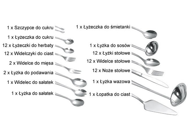 SZTUĆCE KiNGHOFF 72 ELE. POŁYSK KH-3507 SZTUĆCE KiNGHOFF 72 ELE. POŁYSK KH-3507