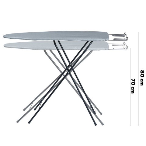 Deska do prasowania szara duża 105.5x30.5x80.5cm VILDE 779066