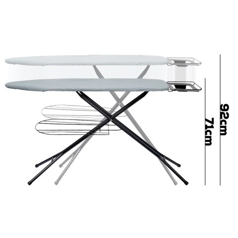 Deska do prasowania z rękawnikiem do rękawów szara 140x39x92cm VILDE 779067