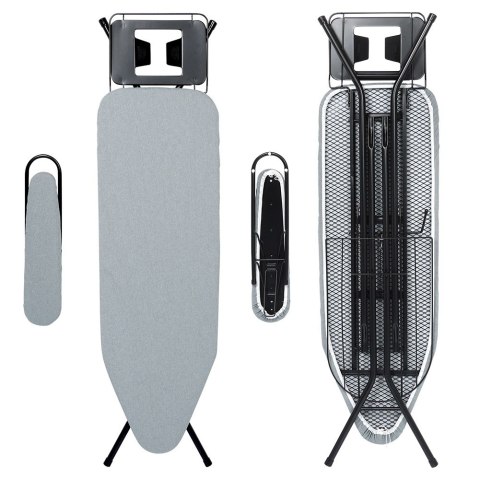 Deska do prasowania z rękawnikiem do rękawów szara 140x39x92cm VILDE 779067