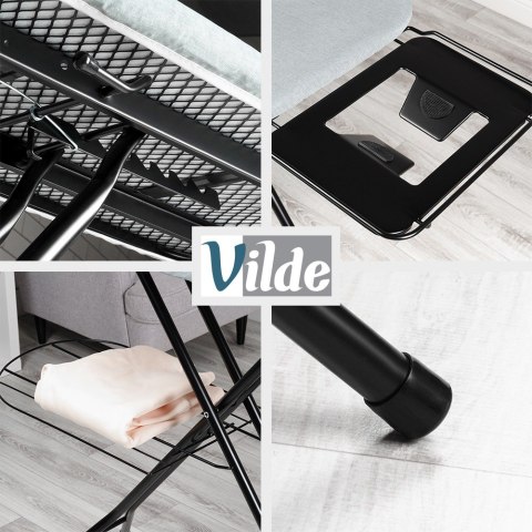 Deska do prasowania z rękawnikiem do rękawów szara 140x39x92cm VILDE 779067