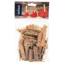 Klamerki dekoracyjne drewniane 4.5cm 50 sztuk ORION 531154