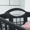 Kosz na pranie plastikowy czarny 37L VILDE 569972