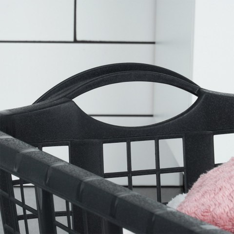 Kosz na pranie plastikowy czarny 37L VILDE 569972