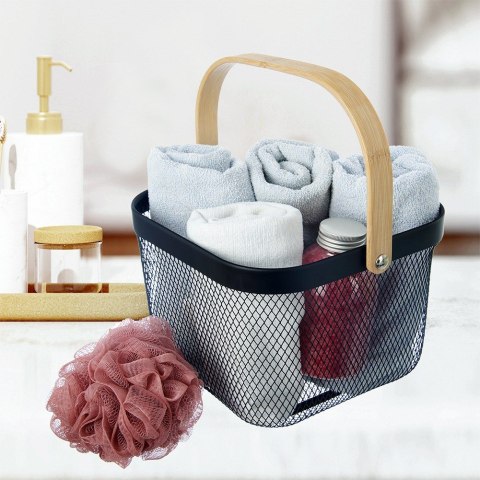 Koszyk do przechowywania metalowy czarny RADKA 27x24.5x17.5cm ORION 731636