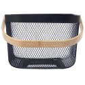 Koszyk do przechowywania metalowy czarny RADKA 27x24.5x17.5cm ORION 731636