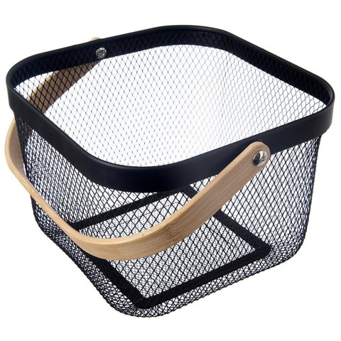 Koszyk do przechowywania metalowy czarny RADKA 27x24.5x17.5cm ORION 731636