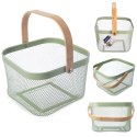 Koszyk do przechowywania metalowy zielony GREENISH 27x24.5x17.5cm ORION 731635