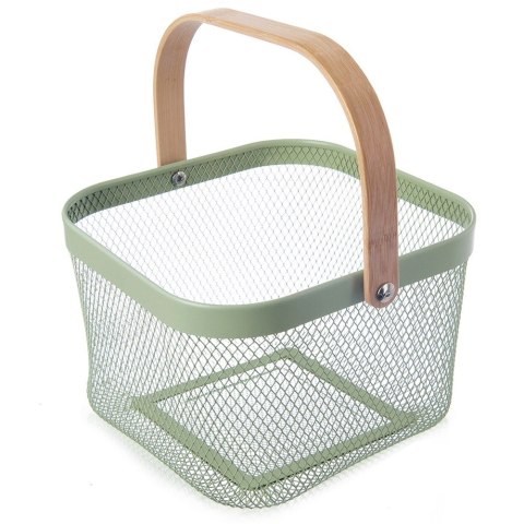 Koszyk do przechowywania metalowy zielony GREENISH 27x24.5x17.5cm ORION 731635