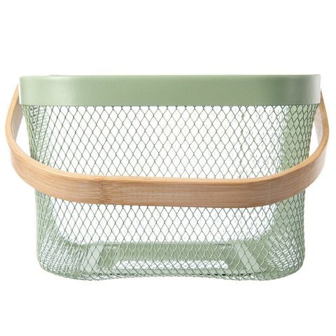 Koszyk do przechowywania metalowy zielony GREENISH 27x24.5x17.5cm ORION 731635