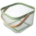 Koszyk do przechowywania metalowy zielony GREENISH 27x24.5x17.5cm ORION 731635