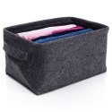 Koszyk do przechowywania organizacji kosz filcowy składany czarny 36x27x20cm STORAGE SOLUTIONS 569944