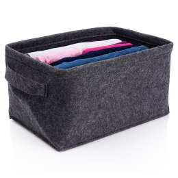 Koszyk do przechowywania organizacji kosz filcowy składany czarny 36x27x20cm STORAGE SOLUTIONS 569944