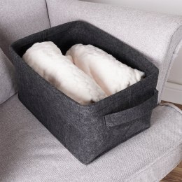 Koszyk do przechowywania organizacji kosz filcowy składany czarny 36x27x20cm STORAGE SOLUTIONS 569944