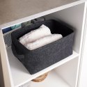 Koszyk do przechowywania organizacji kosz filcowy składany czarny 36x27x20cm STORAGE SOLUTIONS 569944