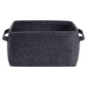 Koszyk do przechowywania organizacji kosz filcowy składany czarny 36x27x20cm STORAGE SOLUTIONS 569944