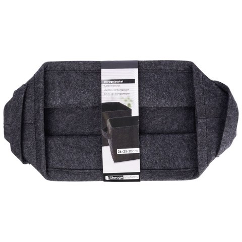 Koszyk do przechowywania organizacji kosz filcowy składany czarny 36x27x20cm STORAGE SOLUTIONS 569944