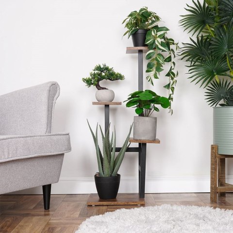 Kwietnik stojący wysoki metalowy 4-poziomowy 84cm VILDE 569822