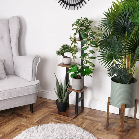 Kwietnik stojący wysoki metalowy 4-poziomowy 84cm VILDE 569822