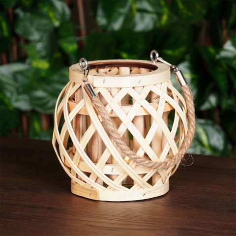 Lampion na świeczkę bambusowy 14.5x14cm HOME STYLING COLLECTION 569982