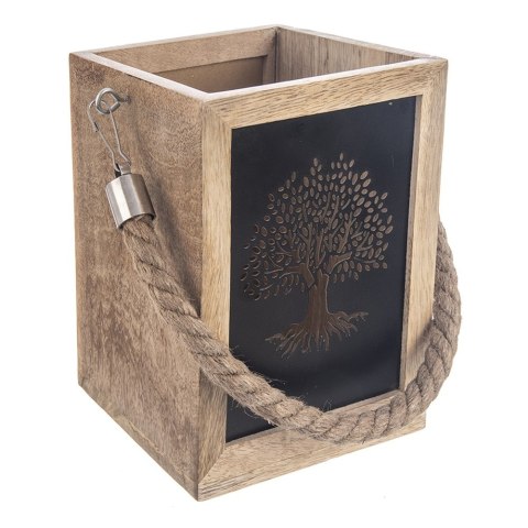 Lampion na świeczkę drewniany MANGO 20cm ORION 351835