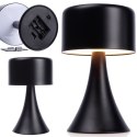 Lampka nocna LED metalowa czarna bezprzewodowa 20.5cm VILDE 569945