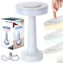 Lampka stołowa LED biała bezprzewodowa 3 tryby świecenia 21cm VILDE 569987