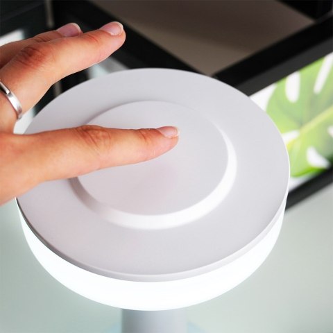 Lampka stołowa LED biała bezprzewodowa 3 tryby świecenia 21cm VILDE 569987