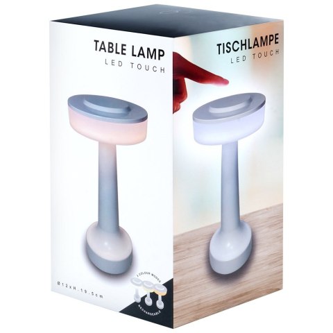 Lampka stołowa LED biała bezprzewodowa 3 tryby świecenia 21cm VILDE 569987