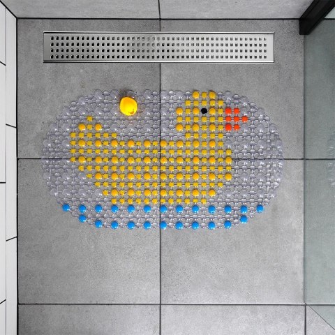 Mata antypoślizgowa pod prysznic z kaczuszką dla dzieci 66x38cm VILDE 569985