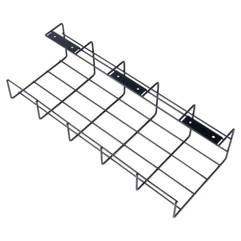 Organizer na kable pod blat biurka metalowy czarny VILDE 568037