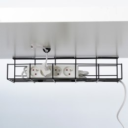 Organizer na kable pod blat biurka metalowy czarny VILDE 568037