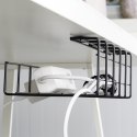 Organizer na kable pod blat biurka metalowy czarny VILDE 568037
