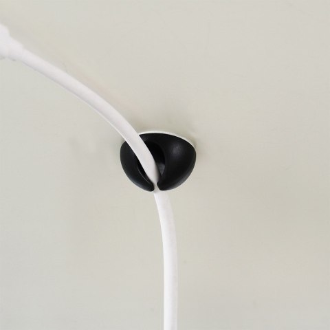 Organizer na kable pod blat biurka metalowy czarny VILDE 568037