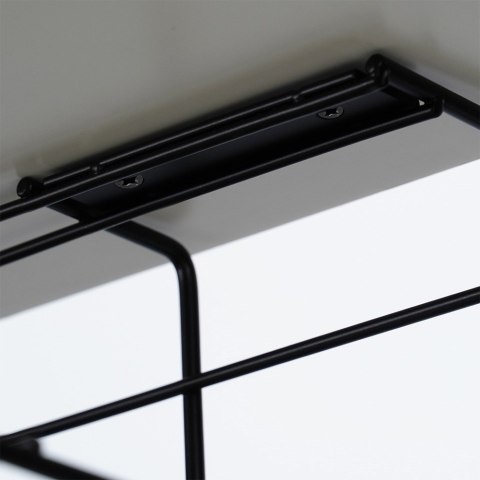 Organizer na kable pod blat biurka metalowy czarny VILDE 568037