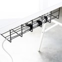 Organizer na kable pod blat biurka metalowy czarny VILDE 568037