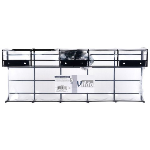Organizer na kable pod blat biurka metalowy czarny VILDE 568037